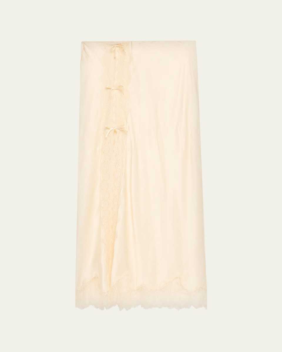 Calder Silk-Blend Maxi Slip Skirt